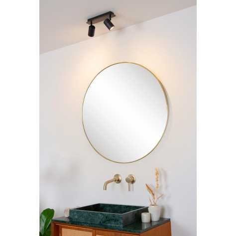 LENNERT - Spot plafond Salle de bains - LED Dim. - GU10 - 2x5W 3000K - IP44 - Noir