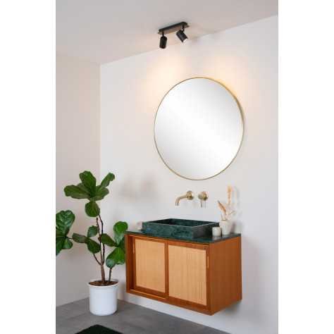 LENNERT - Spot plafond Salle de bains - LED Dim. - GU10 - 2x5W 3000K - IP44 - Noir