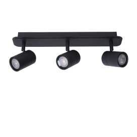 LENNERT - Spot plafond Salle de bains - LED Dim. - GU10 - 3x5W 3000K - IP44 - Noir 2