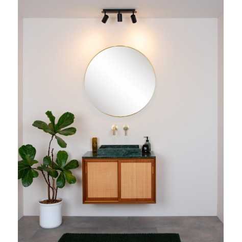 LENNERT - Spot plafond Salle de bains - LED Dim. - GU10 - 3x5W 3000K - IP44 - Noir