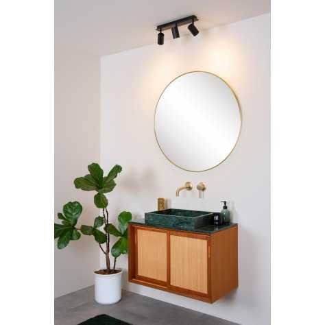 LENNERT - Spot plafond Salle de bains - LED Dim. - GU10 - 3x5W 3000K - IP44 - Noir