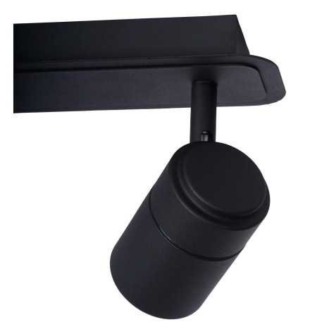 LENNERT - Spot plafond Salle de bains - LED Dim. - GU10 - 3x5W 3000K - IP44 - Noir