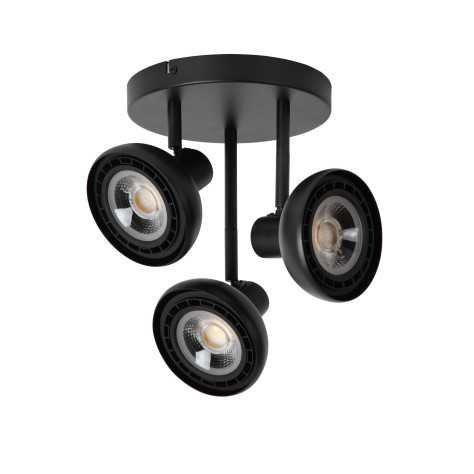 SENSAS - Spot plafond - Ø 25,8 cm - 3xGU10 (ES111) - Noir