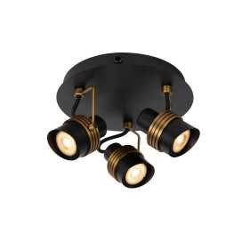 TUNDRAN - Spot plafond - Ø 21 cm - 3xGU10 - Noir