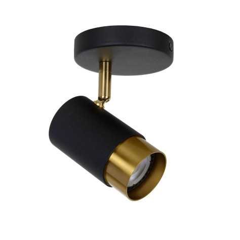 FLORIS - Spot plafond - Ø 10 cm - 1xGU10 - Noir