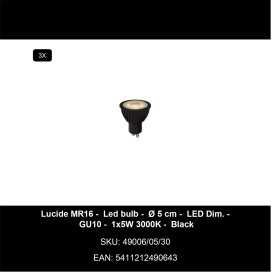 UPTON - Spot plafond - 3xGU10 - Fumé