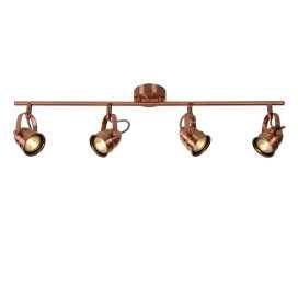 CIGAL - Spot plafond - LED - GU10 - 4x5W 2700K - Cuivre
