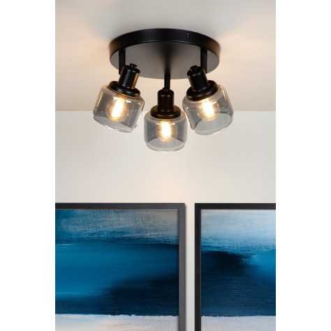 BJORN - Spot plafond - Ø 38 cm - 3xE14 - Noir