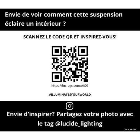 RUBEN - Suspension - 4xE27 - Noir