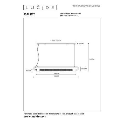 CALIXT - Suspension - 2xE27 - Noir