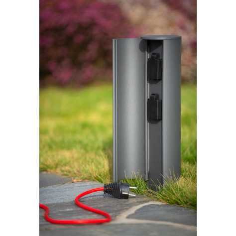 POWERPOINT - Colonne de prise de courant extérieure - Prise de courant avec broche de terre - Type F - Norme EUR/RUS -