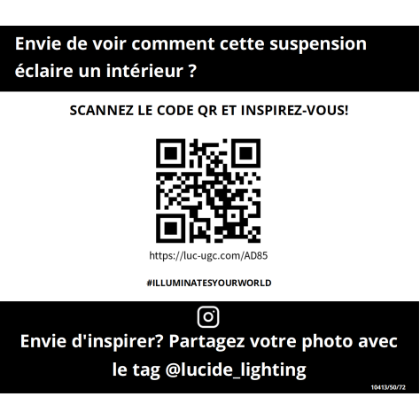 YUNKAI - Suspension - Ø 50 cm - 1xE27 - Naturel