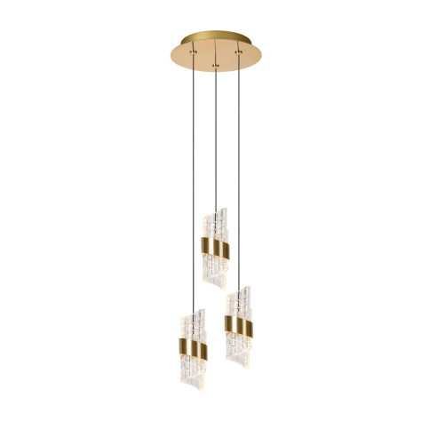 KLIGANDE - Suspension - Ø 25 cm - LED Dim. - 3x8W 2700K - Or Mat / Laiton