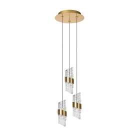 KLIGANDE - Suspension - Ø 25 cm - LED Dim. - 3x8W 2700K - Or Mat / Laiton 2