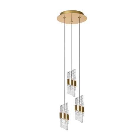 KLIGANDE - Suspension - Ø 25 cm - LED Dim. - 3x8W 2700K - Or Mat / Laiton