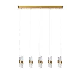 KLIGANDE - Suspension - LED Dim. - 5x7,8W 2700K - Or Mat / Laiton 2