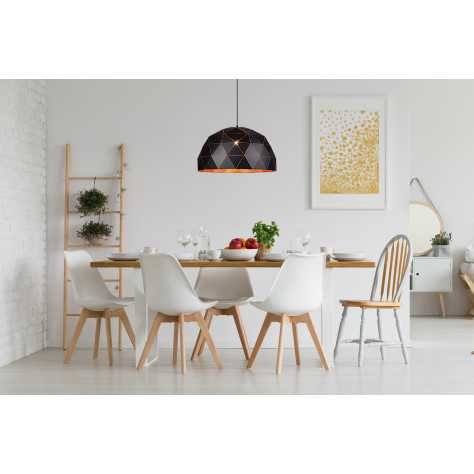 OTONA - Suspension - Ø 60 cm - 3xE27 - Noir