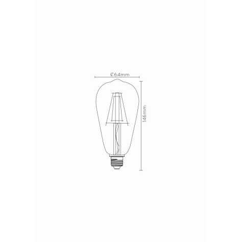 ST64 - Ampoule filament - Ø 6,4 cm - LED Dim. - E27 - 1x5W 2700K - Transparent ST64 - Ampoule filament - Ø 6,4 cm - LED Dim. - E27 - 1x5W 2700K - Transparent