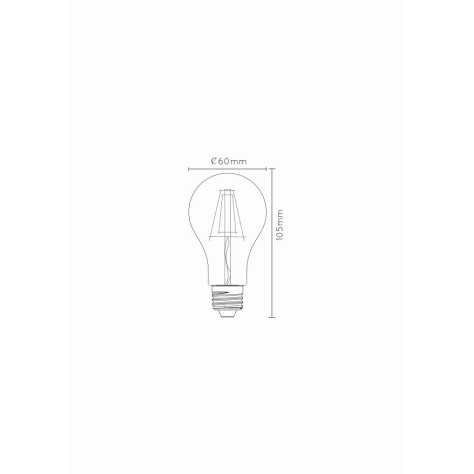 A60 - Ampoule filament - Ø 6 cm - LED Dim. - E27 - 1x5W 2700K - matte