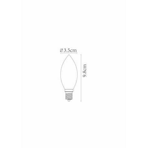 C35 - Ampoule filament - Ø 3,5 cm - LED Dim. - E14 - 1x4W 2700K - Transparent