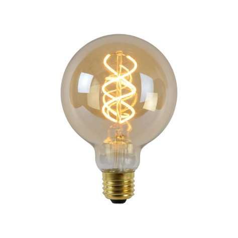 G95 - Ampoule filament - Ø 9,5 cm - LED Dim. - E27 - 1x4,9W 2200K - Ambre