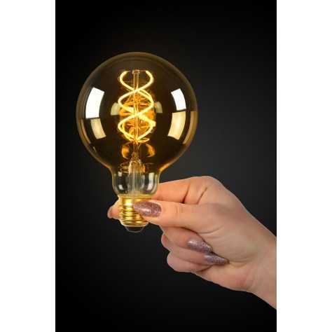 G95 - Ampoule filament - Ø 9,5 cm - LED Dim. - E27 - 1x4,9W 2200K - Ambre