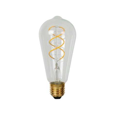 ST64 - Ampoule filament - Ø 6,4 cm - LED Dim. - E27 - 1x4,9W 2700K - Transparent ST64 - Ampoule filament - Ø 6,4 cm - LED Dim. - E27 - 1x4,9W 2700K - Transparent
