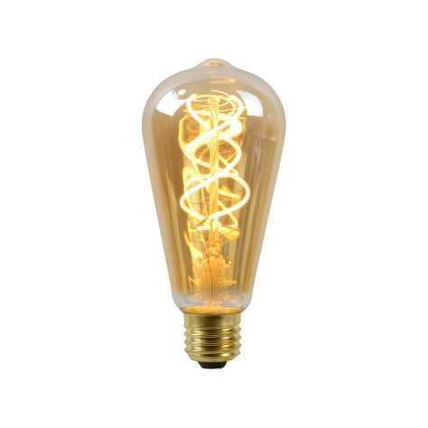 ST64 - Ampoule filament - Ø 6,4 cm - LED Dim. - E27 - 1x4,9W 2200K - Ambre ST64 - Ampoule filament - Ø 6,4 cm - LED Dim. - E27 - 1x4,9W 2200K - Ambre
