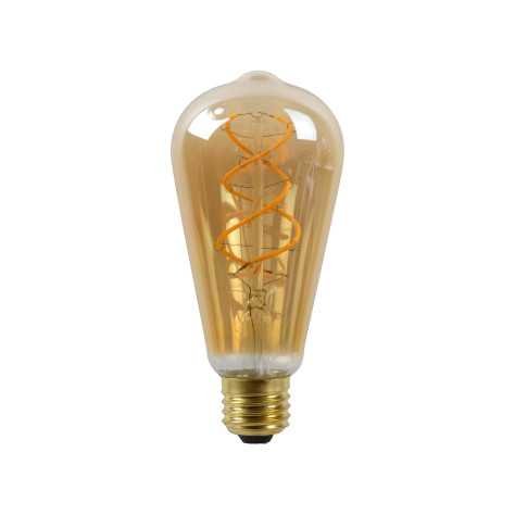 ST64 - Ampoule filament - Ø 6,4 cm - LED Dim. - E27 - 1x4,9W 2200K - Ambre ST64 - Ampoule filament - Ø 6,4 cm - LED Dim. - E27 - 1x4,9W 2200K - Ambre