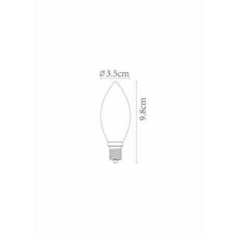 C35 - Ampoule filament - Ø 3,5 cm - LED Dim. - E14 - 1x3W 2200K - Ambre C35 - Ampoule filament - Ø 3,5 cm - LED Dim. - E14 - 1x3W 2200K - Ambre
