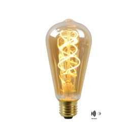 ST64 TWILIGHT SENSOR - Ampoule filament - Ø 6,4 cm - LED - E27 - 1x4W 2200K - Détecteur Jour/Nuit - Ambre