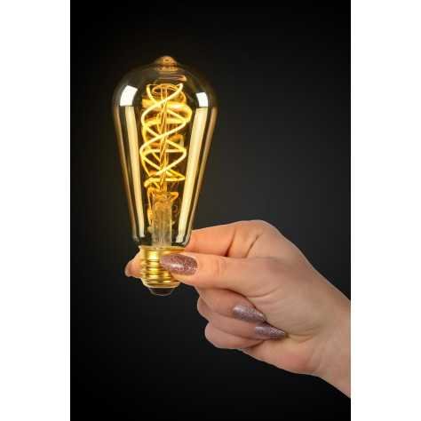 ST64 TWILIGHT SENSOR - Ampoule filament - Ø 6,4 cm - LED - E27 - 1x4W 2200K - Détecteur Jour/Nuit - Ambre