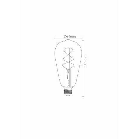 ST64 TWILIGHT SENSOR - Ampoule filament - Ø 6,4 cm - LED - E27 - 1x4W 2200K - Détecteur Jour/Nuit - Ambre