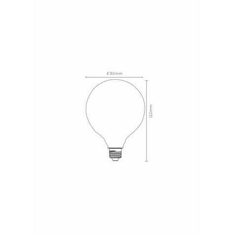 G80 - Ampoule filament - Ø 8 cm - LED Dim. - E27 - 1x4,9W 2700K - Opalin G80 - Ampoule filament - Ø 8 cm - LED Dim. - E27 - 1x4,9W 2700K - Opalin