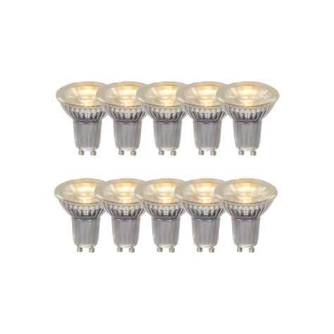 MR16 * 10 - Ampoule led - Ø 5 cm - LED - GU10 - 10x5W 2700K - Transparent - Ensemble de 10
