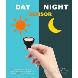 MR16 - Ampoule led - Ø 5 cm - LED - GU10 - 1x5W 2700K - Détecteur Jour/Nuit - Noir 2