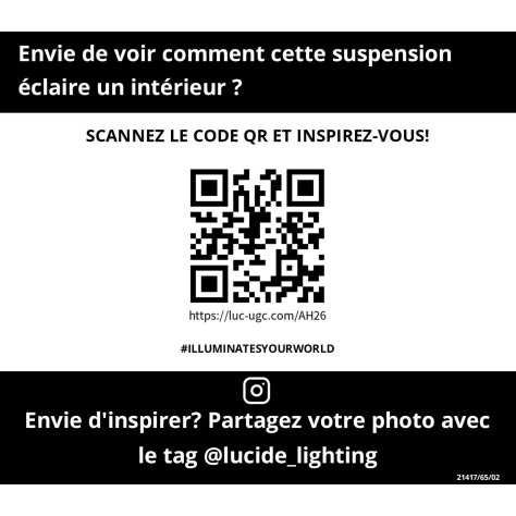 WOLFRAM - Suspension - Ø 65 cm - 1xE27 - Or Mat / Laiton