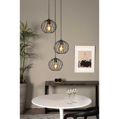 DANZA - Suspension - Ø 50 cm - 3xE27 - Noir