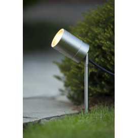 ARNE-LED - Spot de jardin - Ø 6,3 cm - LED - GU10 - 1x5W 2700K - IP44 - Chrome Dépoli 2