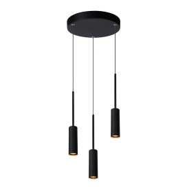 TUBULE - Suspension - Ø 26 cm - LED - 3x7W 2700K - Noir