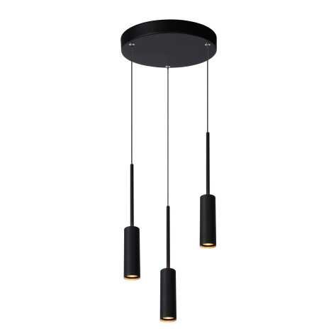 TUBULE - Suspension - Ø 26 cm - LED - 3x7W 2700K - Noir