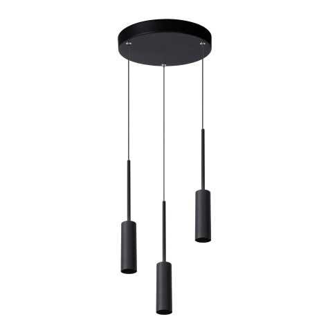 TUBULE - Suspension - Ø 26 cm - LED - 3x7W 2700K - Noir