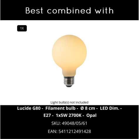 TREVOR - Suspension - Ø 50 cm - 1xE27 - Opalin