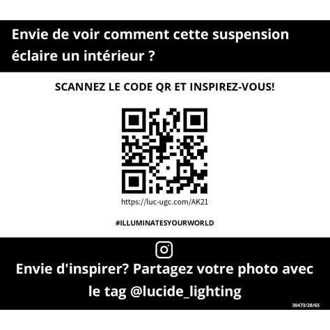 FLORIEN - Suspension - Ø 28 cm - 1xE27 - Fumé