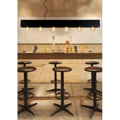 SURTUS - Suspension - 6xE27 - Noir