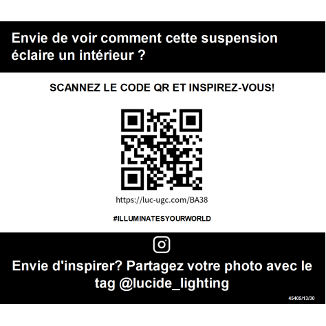 ELOISE - Suspension - Ø 40 cm - 3xE27 - Noir