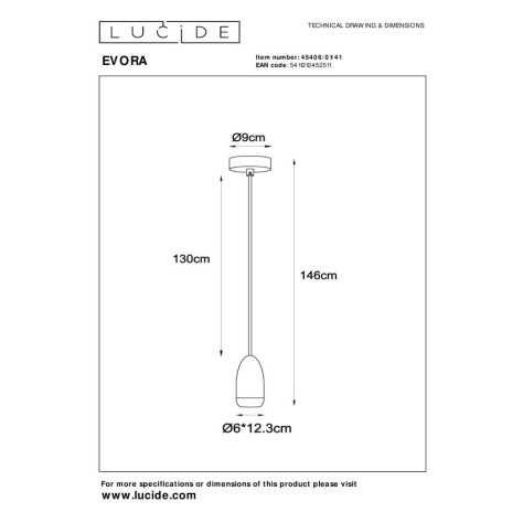 EVORA - Suspension - Ø 10 cm - 1xGU10 - Taupe