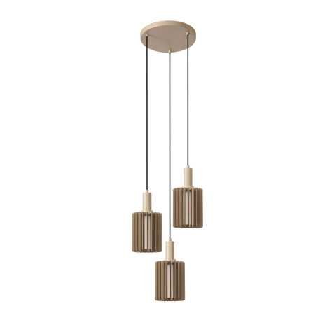 LAMBRES - Suspension - 3xE27 - Taupe