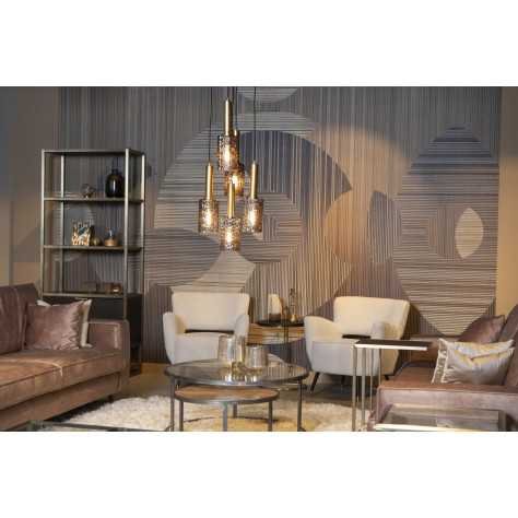 CORALIE - Suspension - Ø 30 cm - 5xE27 - Or Mat / Laiton