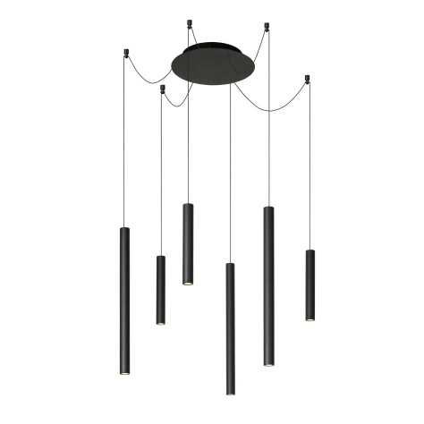LORENZ - Suspension - Ø 120 cm - LED Dim. - 6x4W 3000K - Noir